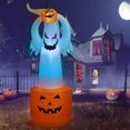 thumbnail image 1 of Halloween Inflatable Decorations - 6FT Ghost with Pumpkin for Halloween Decorations Outdoor Inflatables Toys - Halloween Party Decorations with Color LED Light,in for Holiday/Party/Yard/Garden, 1 of 7