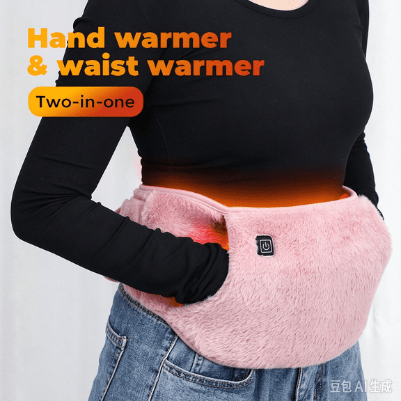 FlareMore Heating Pad for Cramps, Period Heating Pad for Stomach, Period Belly Heater, Warm Uterus Waist Belt & Hand Warmer 3 in 1 with 3 Heating Modes, Machine Washable for Period Care