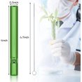thumbnail image 2 of 12 Pieces Glass Test Tube Glass Tubing with 2 Brushes Reusable Samples Collection Lab Supply for Home Planting Festival Party Decoration Candy Storage (Pink, Blue, Green, Black, Clear,4 x 0.5 Inch), 2 of 6