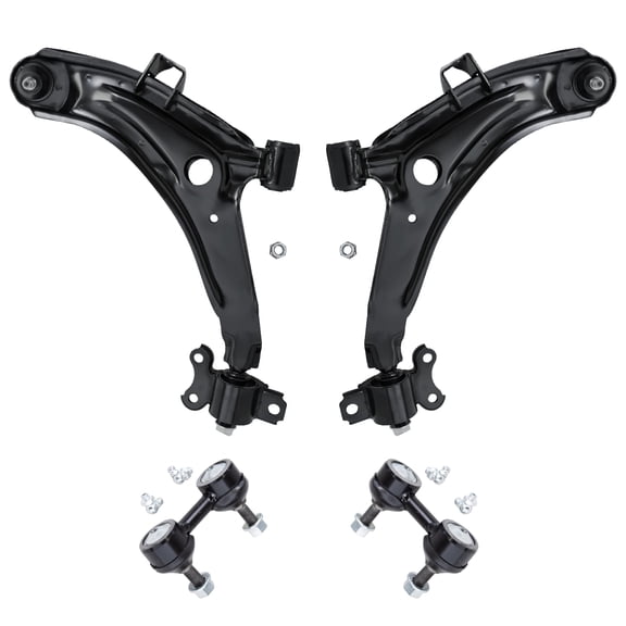 Detroit Axle - Front Lower Control Arms w/Ball Joints   Sway Bars Replacement for Hyundai Elantra Tiburon - 4pc Set