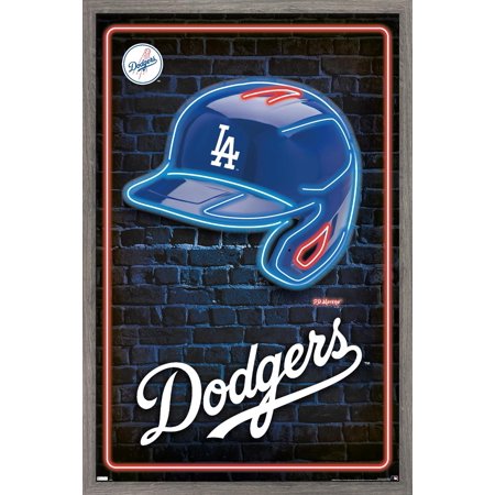 MLB Los Angeles Dodgers – Neon Helmet 23 Wall Poster 14.725 x 22.375 Framed MLB Los Angeles Dodgers – Neon Helmet 23 Wall Poster 14.725 x 22.375 Framed