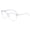 White, variant on No Degree Glasses Stylish Square Eyeglasses Clear Frame Spectacles For Daily Use(Black-14.5Cm)