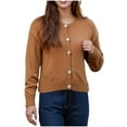 thumbnail image 2 of Women's Spring Cardigan 3/4 Sleeve Button Knit Comfort Fit​​, 2 of 9