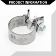 thumbnail image 4 of Unique Bargains Exhaust Pipe Clamp / Exhaust Muffler Tube Joint for Car Truck / Durable Stainless Steel 2.01" 30mm / 1 Pc Silver Tone, 4 of 6