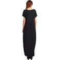 thumbnail image 2 of Women's V Neck Side Pockets Split Hem Beach Long Maxi Dress, 2 of 6