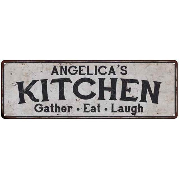 ANGELICA's Kitchen Gift Rustic Chic Decor Gift 6x18 Sign 206180051880