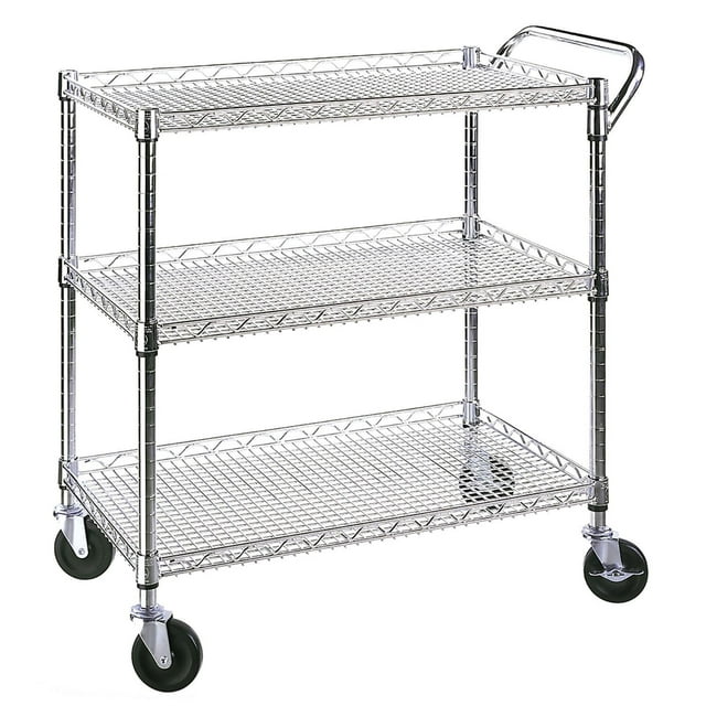 Seville Classics 3 Shelf Commercial Utility Carts