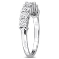 thumbnail image 4 of Created Forever Women's 1ct TW Lab-Grown Diamond Sterling Silver Semi-Eternity Anniversary Ring, 4 of 9