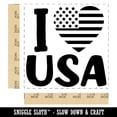 thumbnail image 2 of I Heart Flag USA Patriotic Fourth of July Self-Inking Rubber Stamp Ink Stamper - Blue Ink - Large 1-1/2 Inch, 2 of 7