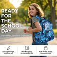 thumbnail image 5 of KUIFORTI Blue Horse Bookbag and Lunch Box Set 4 piece Durable Boys Backpack with Pencil Bags Water Bottle Sleeve for Elementary School Students Back to School Essentials Gifts, 5 of 7