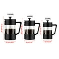 thumbnail image 2 of Kitchen Espresso- and Tea Maker with Triple Stainless Steel Plunger and Heat Glass-Black, 2 of 7