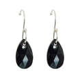 thumbnail image 4 of Juego de aretes y cadena ZVEZDA plata mexicana ley .925 negro, 4 of 5