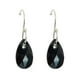 thumbnail image 4 of Juego de aretes y cadena ZVEZDA plata mexicana ley .925 negro, 4 of 5