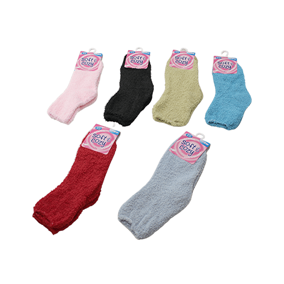 Soft and Comfortable Fuzzy Slipper Socks 6 Pair Value Pack All Season Soft Warm