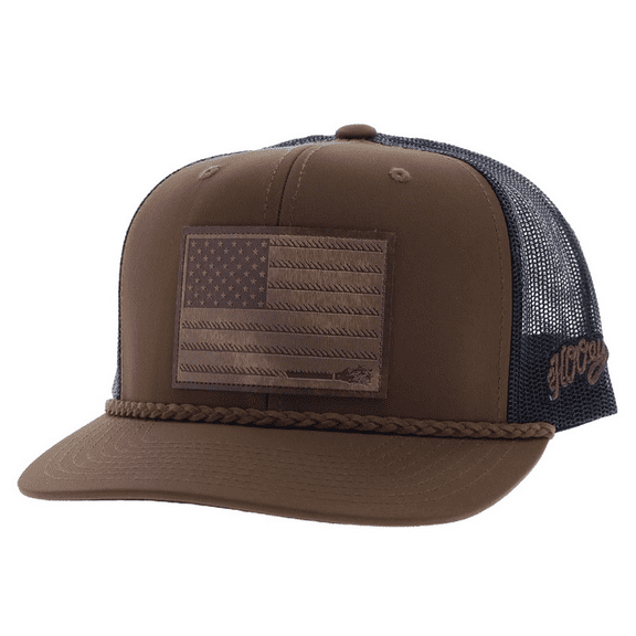 Hooey Men's Liberty Roper 6-Panel Brown Snapback Hat 2510T-BRBK