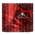 thumbnail image 3 of Romantic Red Heart Shower Curtain,Valentines Day Bathroom Decorations Gift,4Pcs/Set, 3 of 5