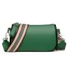 Bolso bandolera de PU vintage para mujer, bandolera de mensajero con correa ancha (verde)