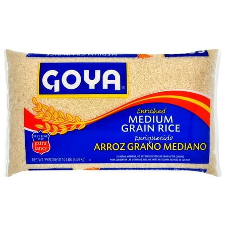 Goya Enriched Medium Grain Rice, 160 Oz