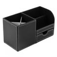 thumbnail image 3 of Organizador de Papelería de Escritorio Jadeshay Cuero y Madera Negro Tamaño A, 3 of 8