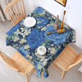 thumbnail image 2 of Pioneer Flower Floral Print Pattern Square Tablecloth,Waterproof Square Table Cover,Wipeable Spillproof Washable Table Cover for Home Kitchen Party Decor 52"x52"(132x132cm), 2 of 6