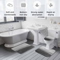 thumbnail image 5 of Grey Ombre Bath Mat 3 Piece Bathroom Rug Set, Modern Abstract Art Ocean Oil Painting Non Slip Bath Rug Contour Mat and Toilet Lid Cover, Absorbent Shower Mats Soft Bath Rugs and Mats Sets, 5 of 8