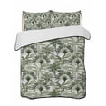 thumbnail image 2 of Green Tropical Leaves Twin Size Down Alternative Comforter, Lightweight Comforter Quilt Bedding Set with Pillow Shams Summer Palm Trees Botanical All Seasons Bed Comforter Duvet Insert 68"x86", 2 of 7