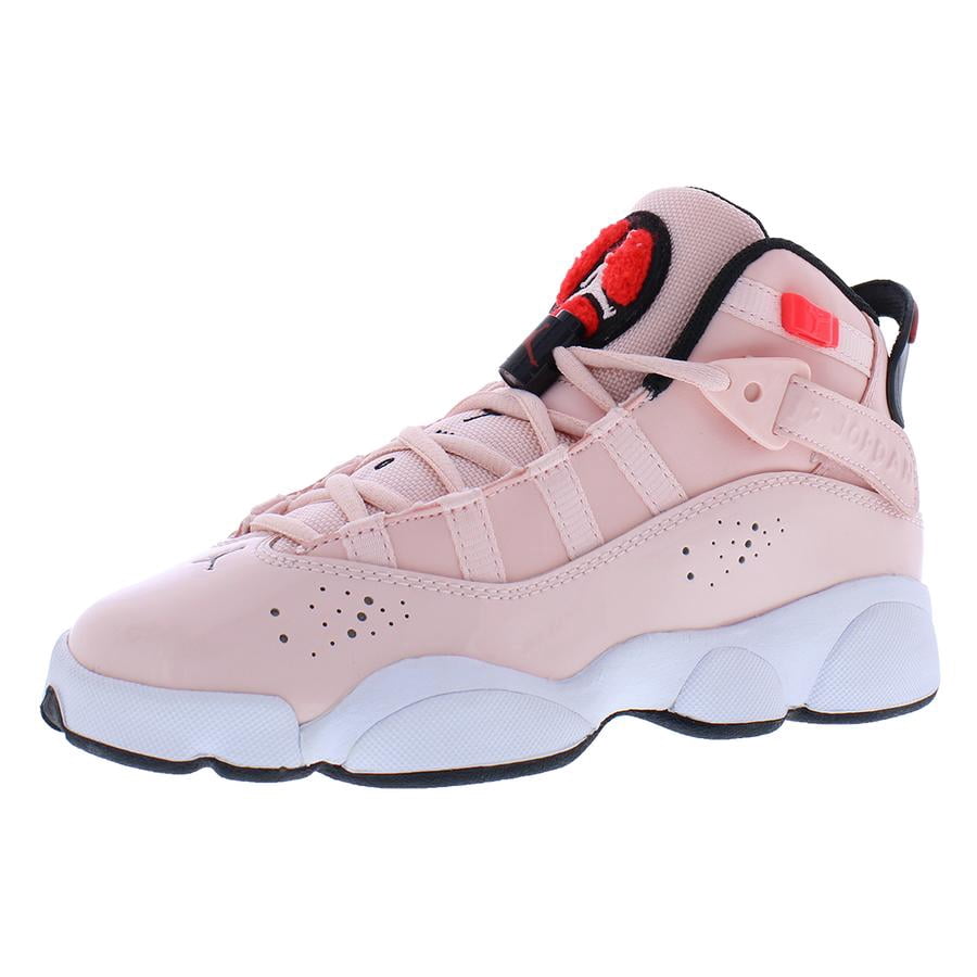 Nike Jordan 6 Rings GS Girls Shoes Size 7, Color: Atmosphere/Infrared/Black