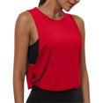 thumbnail image 7 of Workout Tank Tops Woman Large Armhole Crop Sleeveless Yoga Shirt Loose Side Twist Cutout Gym Tees Summer Sports Tanks, 7 of 7