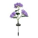 thumbnail image 2 of pstuiky Lámpara de pie con forma de flor artificial bordada de tres cabezas con energía solar para decoración de patios y jardines., 2 of 5