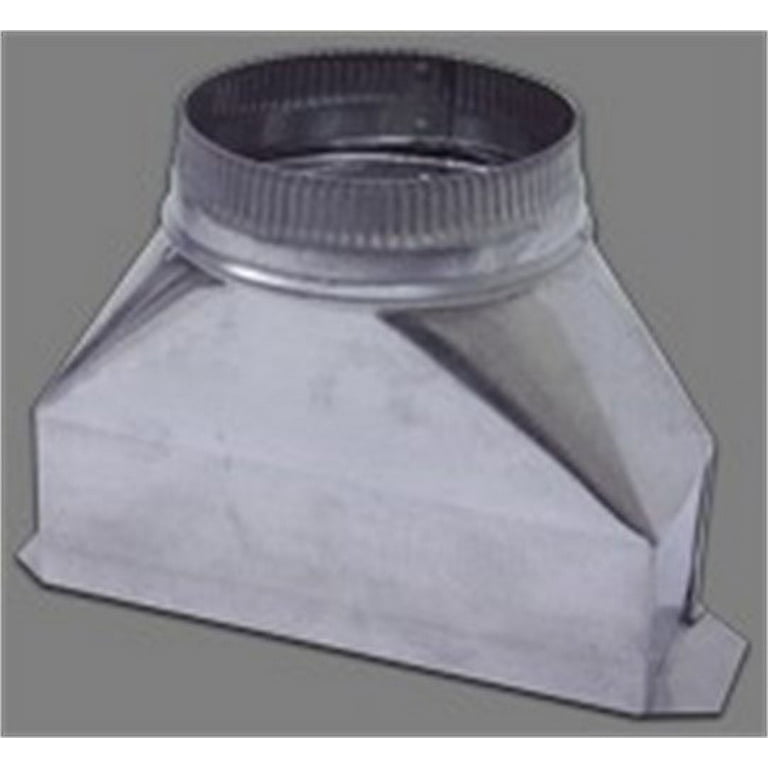 Lambro 3-1/4 x 10 to Round Galvanized Steel Straight