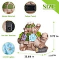thumbnail image 3 of Solar Outdoor Garden Sculptures Statue, Resin Turtles Figurine with 5 LEDs,Indoor Outside Garden Patio Yard Art Decoration, 3 of 7