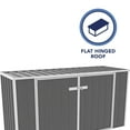 thumbnail image 5 of Absco Utility 7.5' x 2.5' Garbage Can Metal Storage Shed - Woodland Gray, 5 of 12
