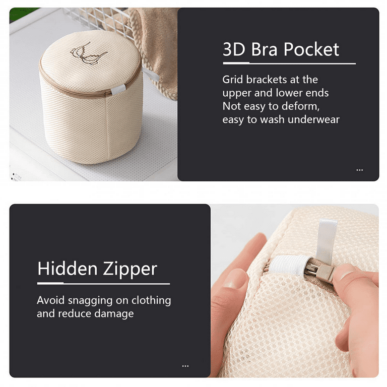 6Pcs Mesh Laundry Bags for Delicates with Premium Zipper, Travel
