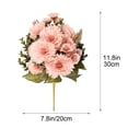 thumbnail image 3 of Artificial Sunflower Bouquet - 11.8" Fake Silk Flowers with Greenery for Wedding Centerpieces,Home Decor,Table Arrangements,Party & Festival Decorations - Realistic Faux Floral Decor, 3 of 6