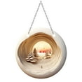 thumbnail image 1 of Décorations de Noël Rondes en Acrylique Rennes Panneau Suspendu Décorations Murales Festives, 1 of 6