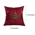 thumbnail image 3 of Lksixu Christmas Throw Pillow Cover, 18x18 inch Red Velvet Christmas Tree Embroidery Pillow Cases, Soft Farmhouse Decorative Pillowcases Winter Holiday Cushion Cover Christmas Decorations for Couch, 3 of 6
