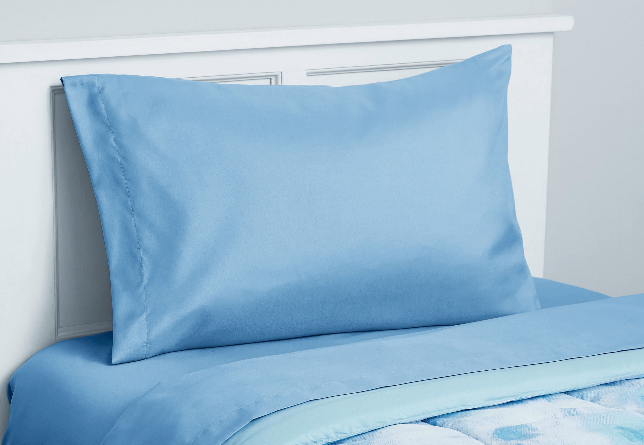 Mainstays Blue Tie Dye 6 Piece Bed in a Bag Comforter Set with Sheets, Twin
