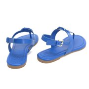 Tory Burch Women’s Flat Thong Leather Sandal (Blue)