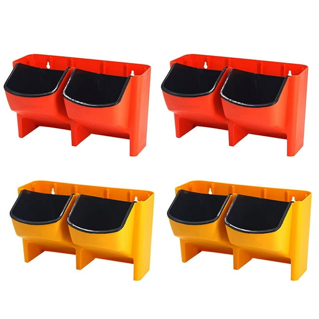 Paquete de 4 s de plástico para verticales apilables con orificio de drenaje, para en interiores y exteriores, amarillo y r Soledad Maceta colgante de jardín