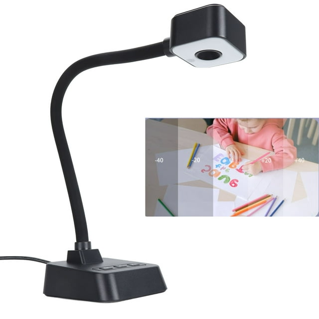 4K USB Camera, 360 Deg Rotatable Lens Foldable Document Camera HD Image Plug and Play 3 Level LED Light for