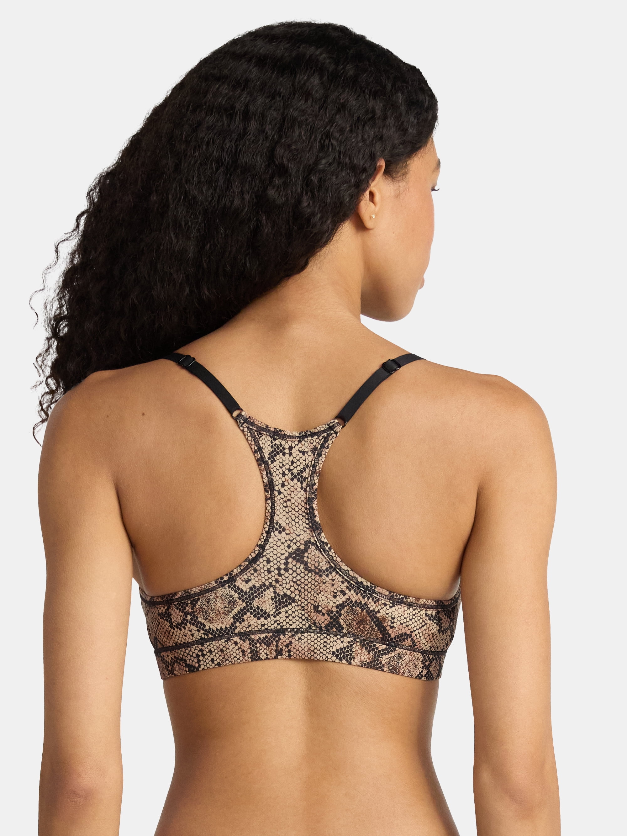 No Boundaries Women's Fit Stretch Scoop Racerback Bralette, Sizes XS-3XL