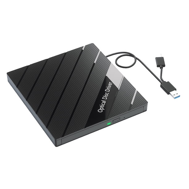 Reproductor de DVD portátil USB 3.0 tipo C, grabador de discos compactos 7 en 1 con lector de tarjetas, concentrador USB, unidad de DVD externa para Windows, Mac, PC y portátil.