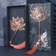 thumbnail image 1 of Marcador de hojas de metal con vena de hoja, arte clásico, loto hueco, antiguo, regalo para el día del maestro, regalo para el día del maestro, 1 of 3