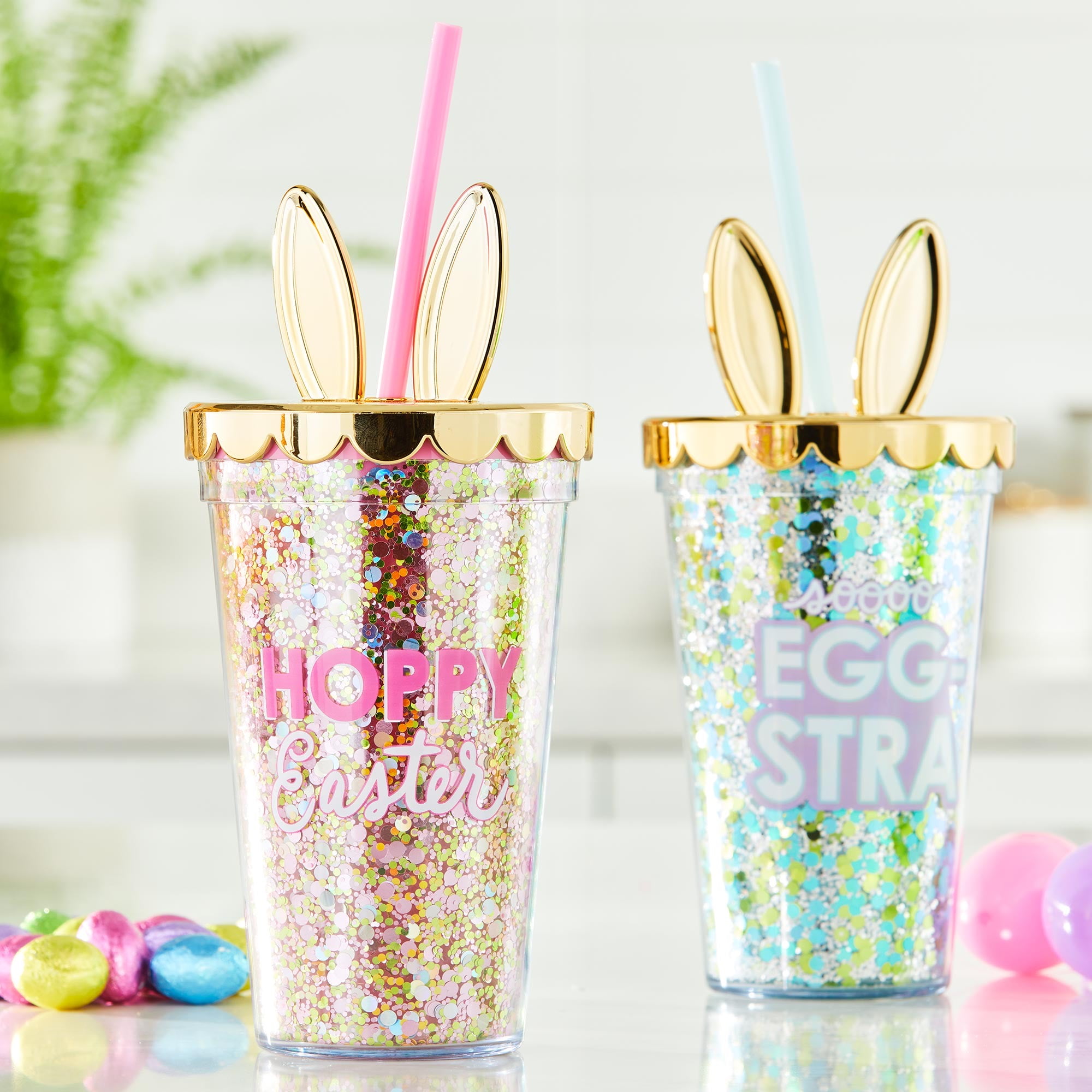 Packed Party 'so Egg-Stra' Easter Confetti Filled 18oz. Straw