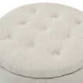 thumbnail image 3 of Finch Bennett Upholstered Button Tufted Storage Ottoman for Small Space, Ivory, 3 of 5