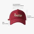 thumbnail image 3 of DFEK Wide Brim Embroidered Letter Baseball Cap for Sun Fashionable Unisex Spring Summer Soft Top Hat Red One Size, 3 of 3