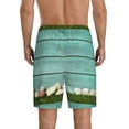 thumbnail image 3 of Daiia Wood Grain Mens Woven Stretch Pajama Short,Short Pajama Pants-3X-Large, 3 of 9