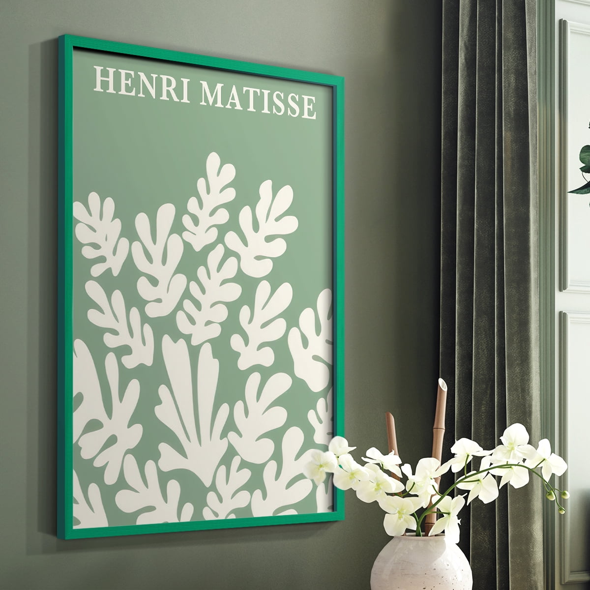 Matisse CLXXXVIII Framed Print in Green Solid Wood 8 x 10 Framed Print