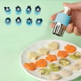 thumbnail image 6 of Vegetable Cutter Shapes Set,8 PCS Mini Cookie Cutters Set Fruit Cookie Pastry Stamps Mold for Baking and Food Supplement Tool Accessories （Blue）, 6 of 6