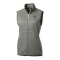 thumbnail image 2 of Women's Cutter & Buck Heather Gray Cincinnati Bearcats Mainsail Basic Sweater-Knit Full-Zip Vest, 2 of 3
